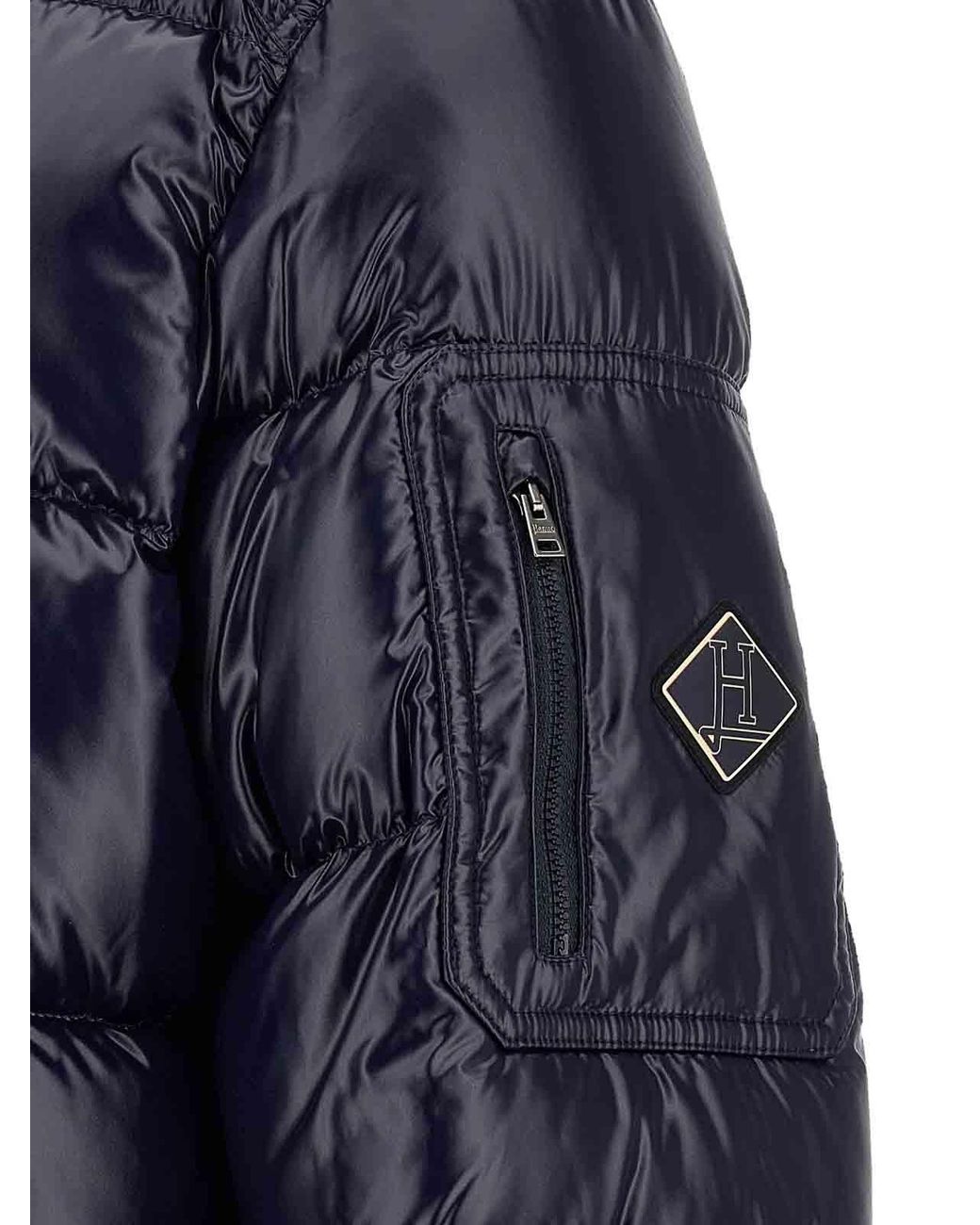 Herno Blue Quilted Puffer Jacket for men
