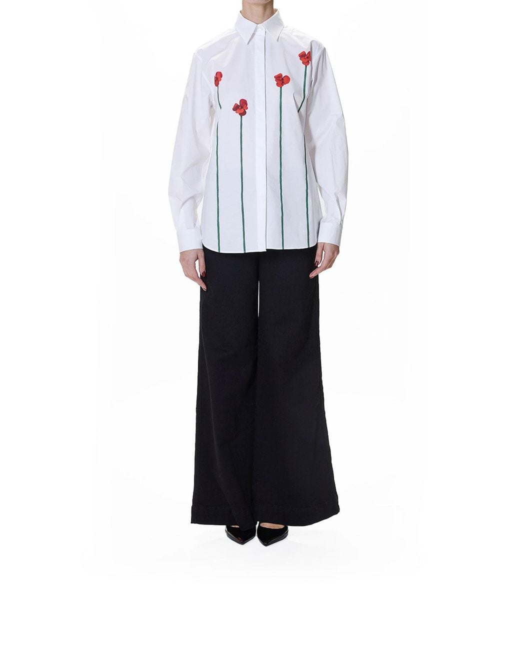 Moschino White Poppies Shirt