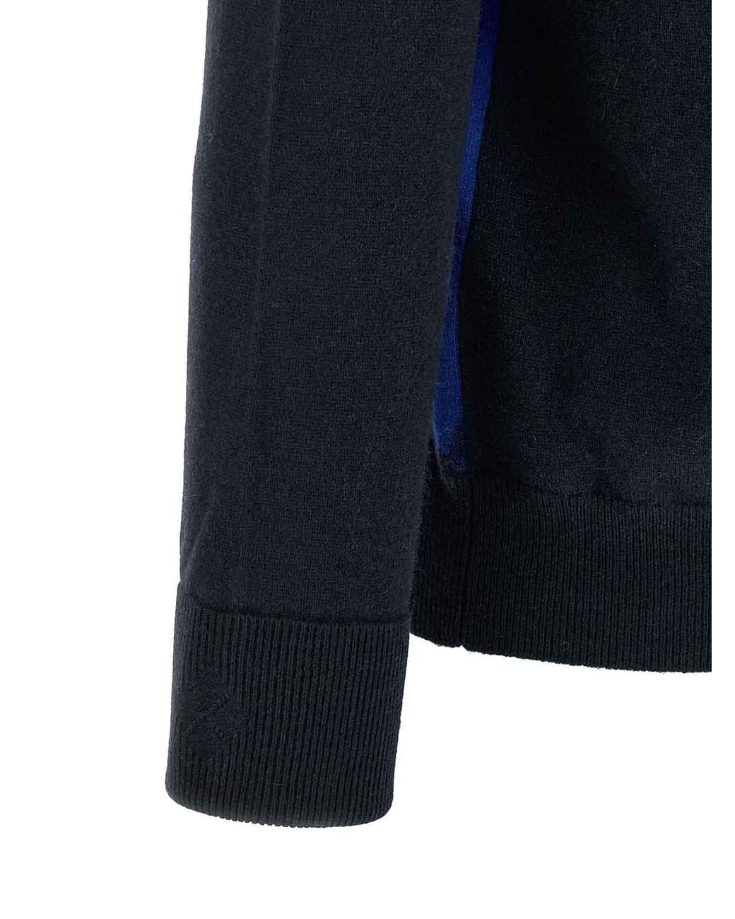 Ballantyne Blue Classic Diamond Intarsia Sweater for men