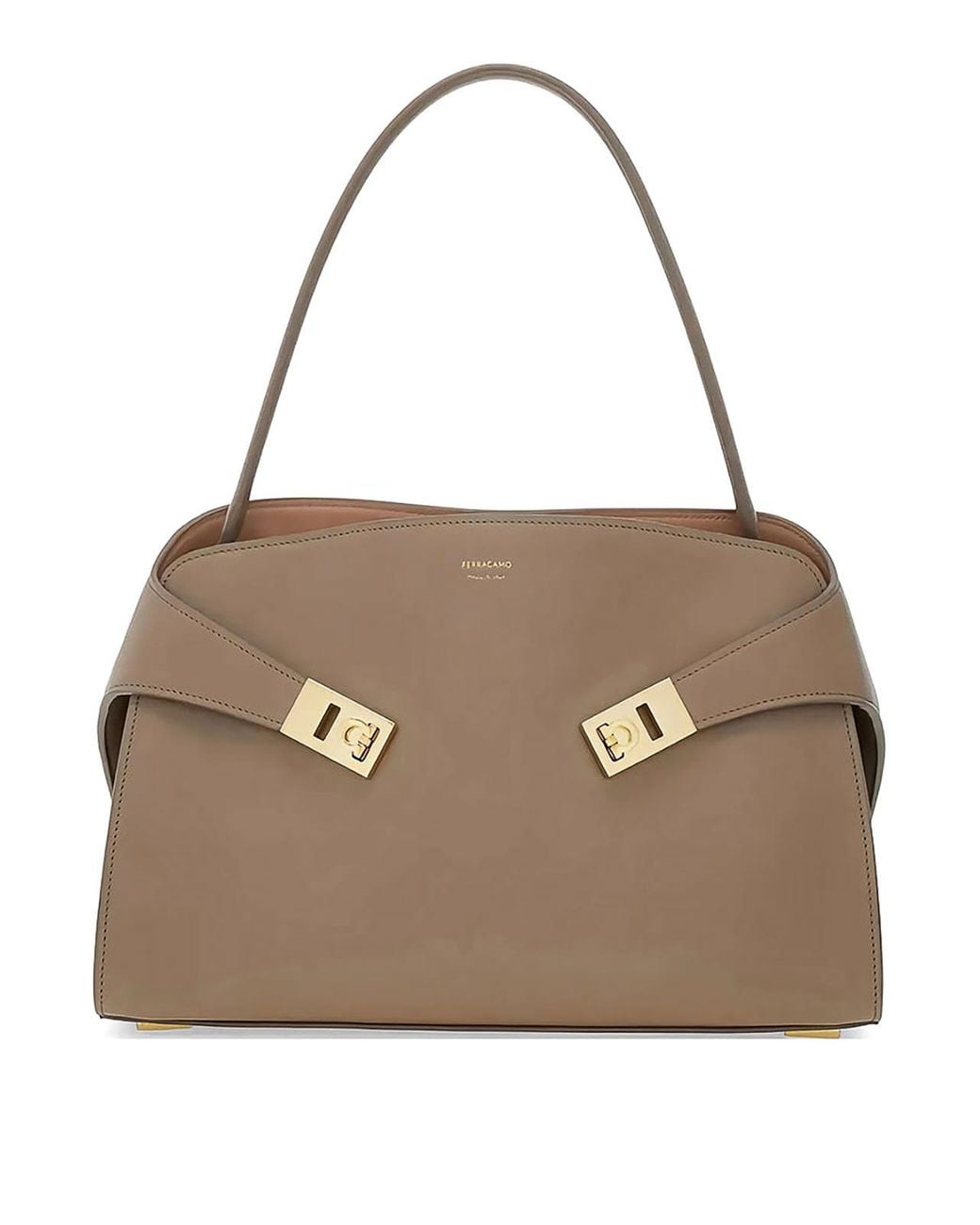 Ferragamo Brown Hug Soft Medium Shoulder Bag
