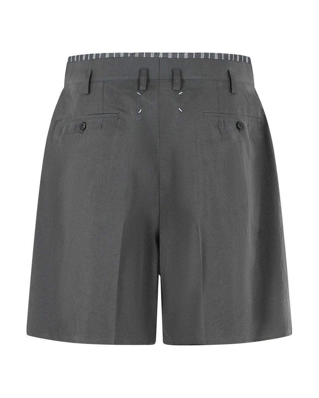 Maison Margiela Gray Cotton Blend Bermuda Shorts for men