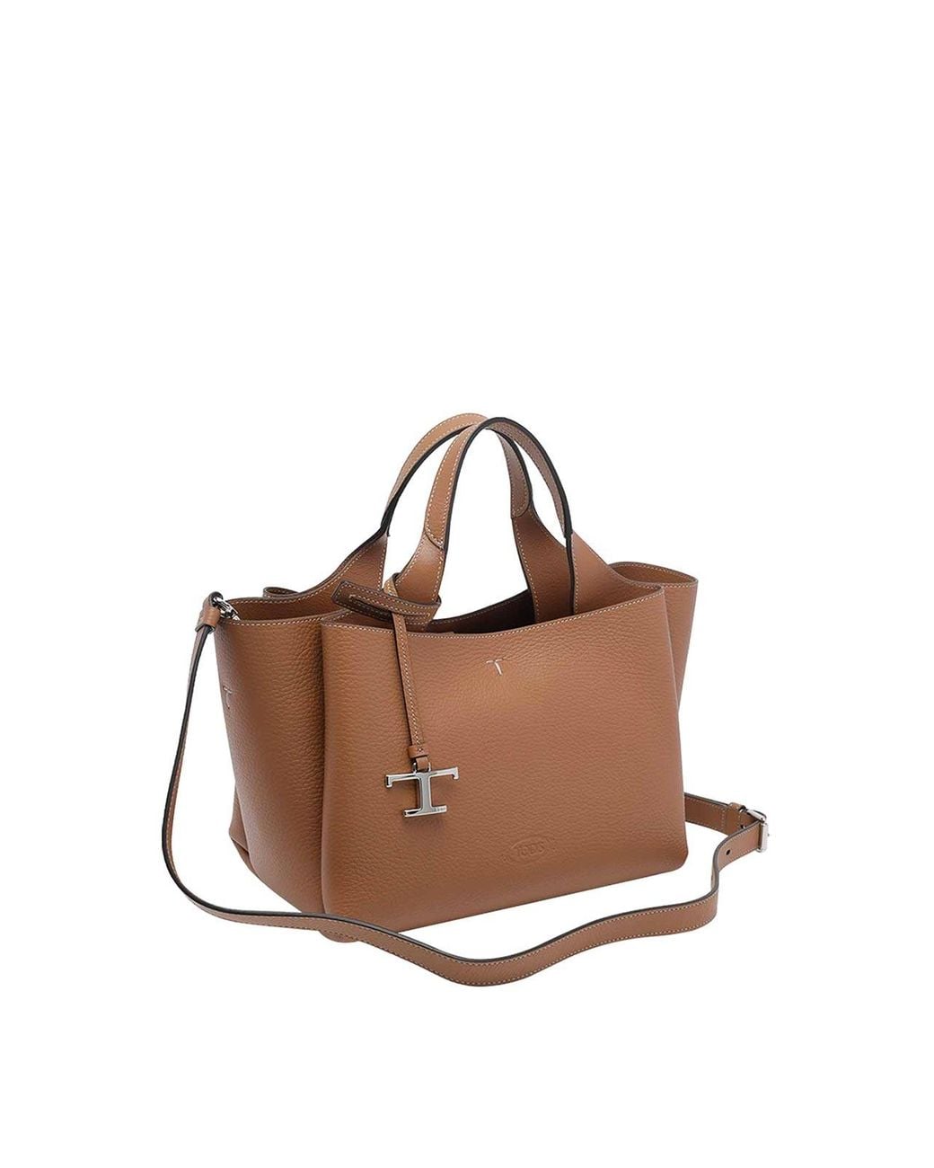 Tod's Brown Mini T Timeless Handbag