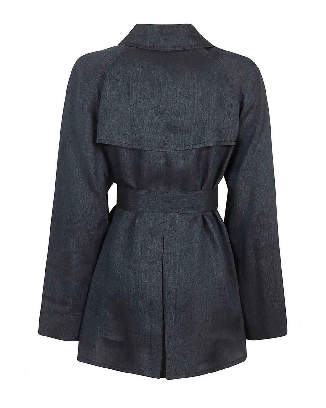 Fay Black Asymmetric Trench Coat