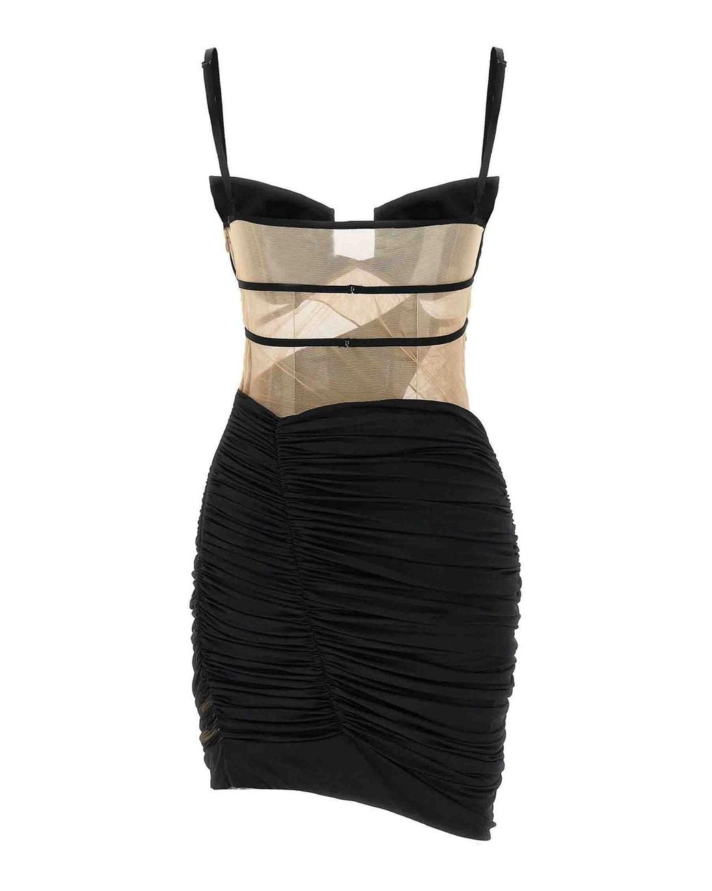 Nensi Dojaka Black Drapped Mini Dress Dress