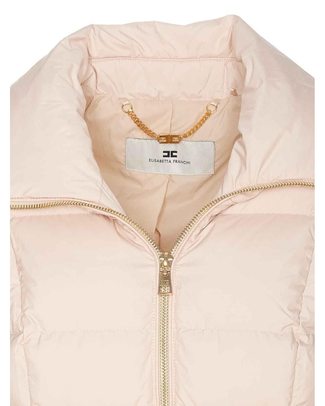 Elisabetta Franchi Natural Padded Down Jacket