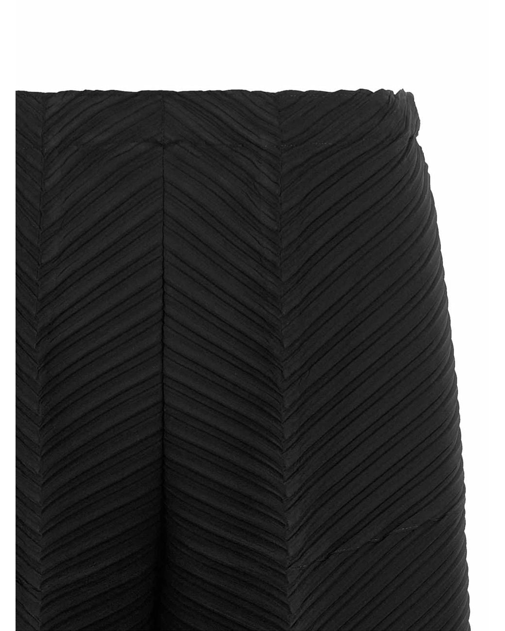 Issey Miyake Black Tubular Pleats Technical Trousers