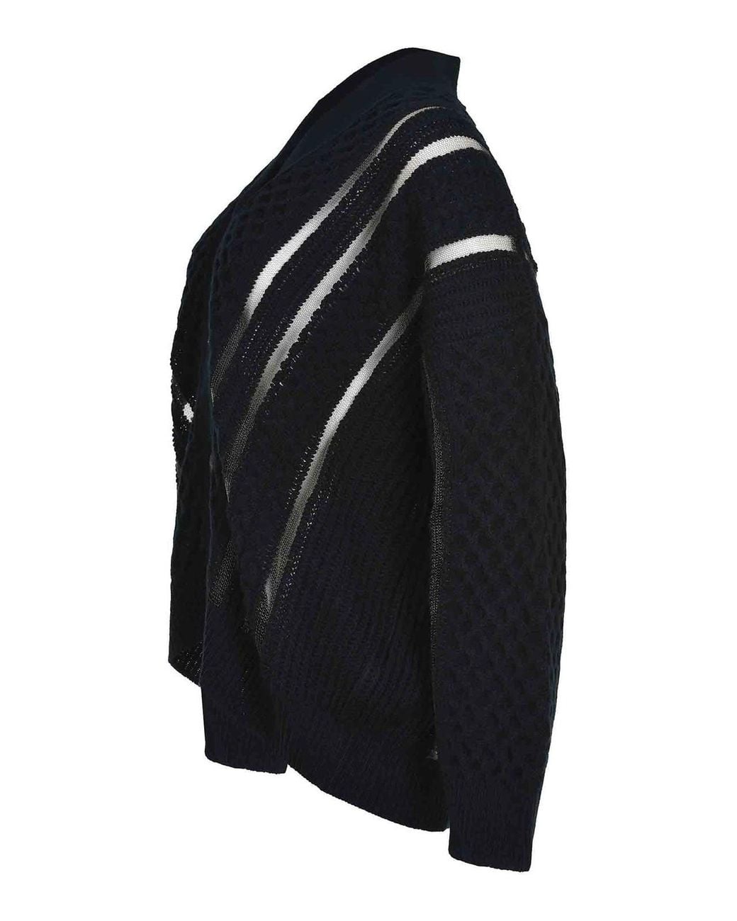 ATOMOFACTORY Black Cardigan Made From A Wool Blend