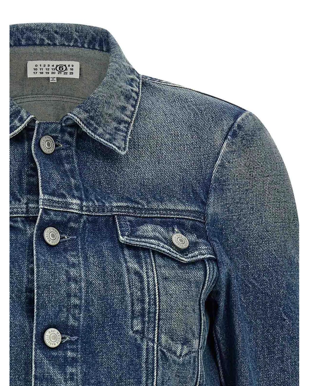 MM6 by Maison Margiela Blue Numeric Signature Mm6' Jacket