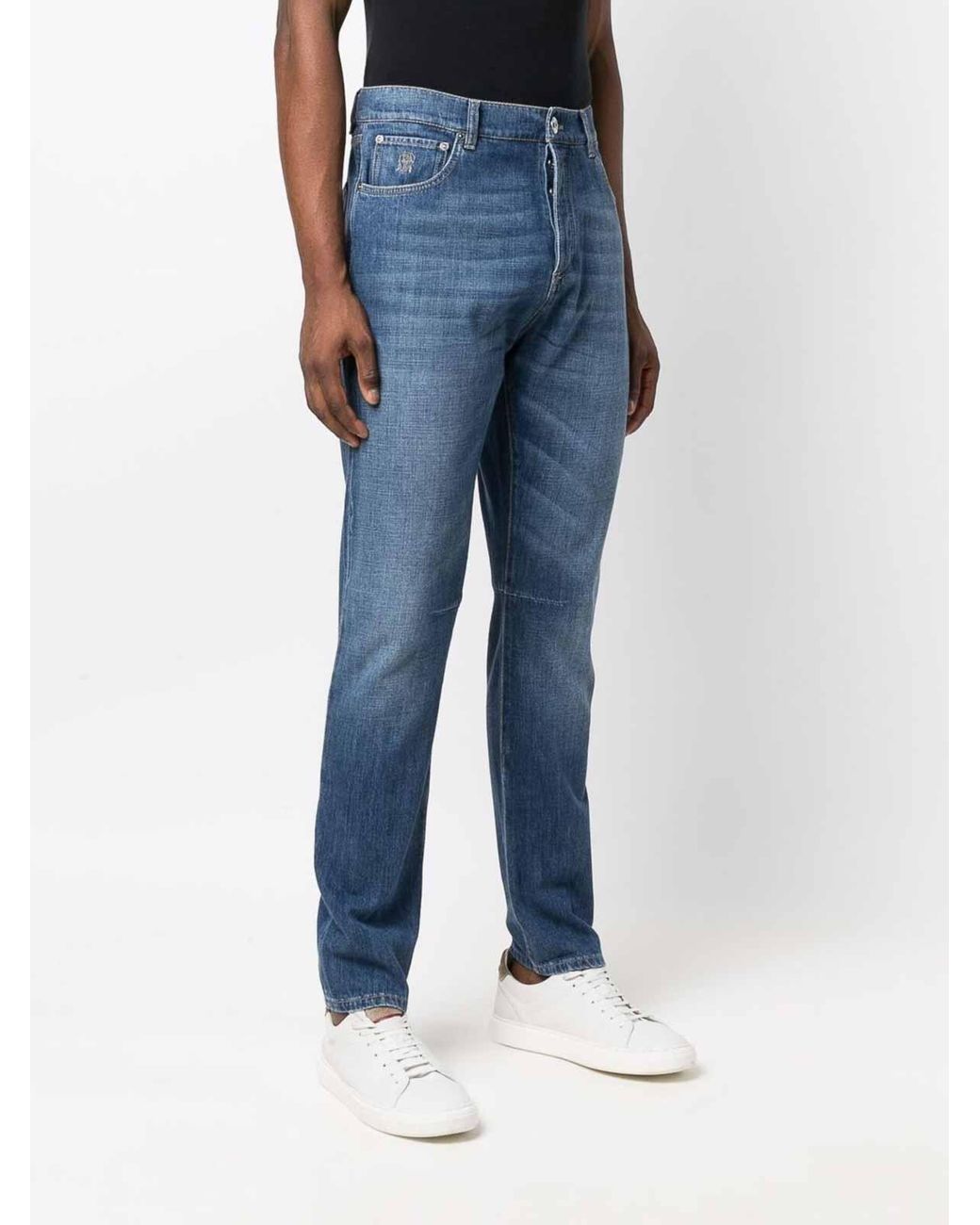 Brunello Cucinelli Blue Pants for men