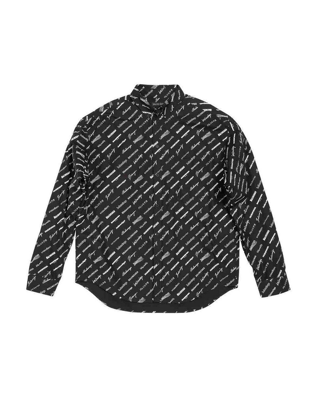 Balenciaga Gray Allover Shirt for men