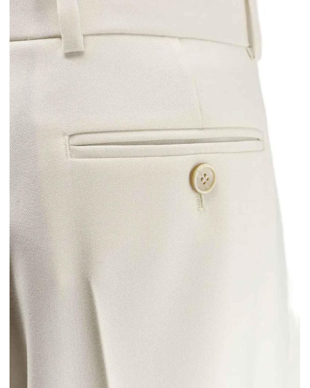 Givenchy White Double Pleat Pants