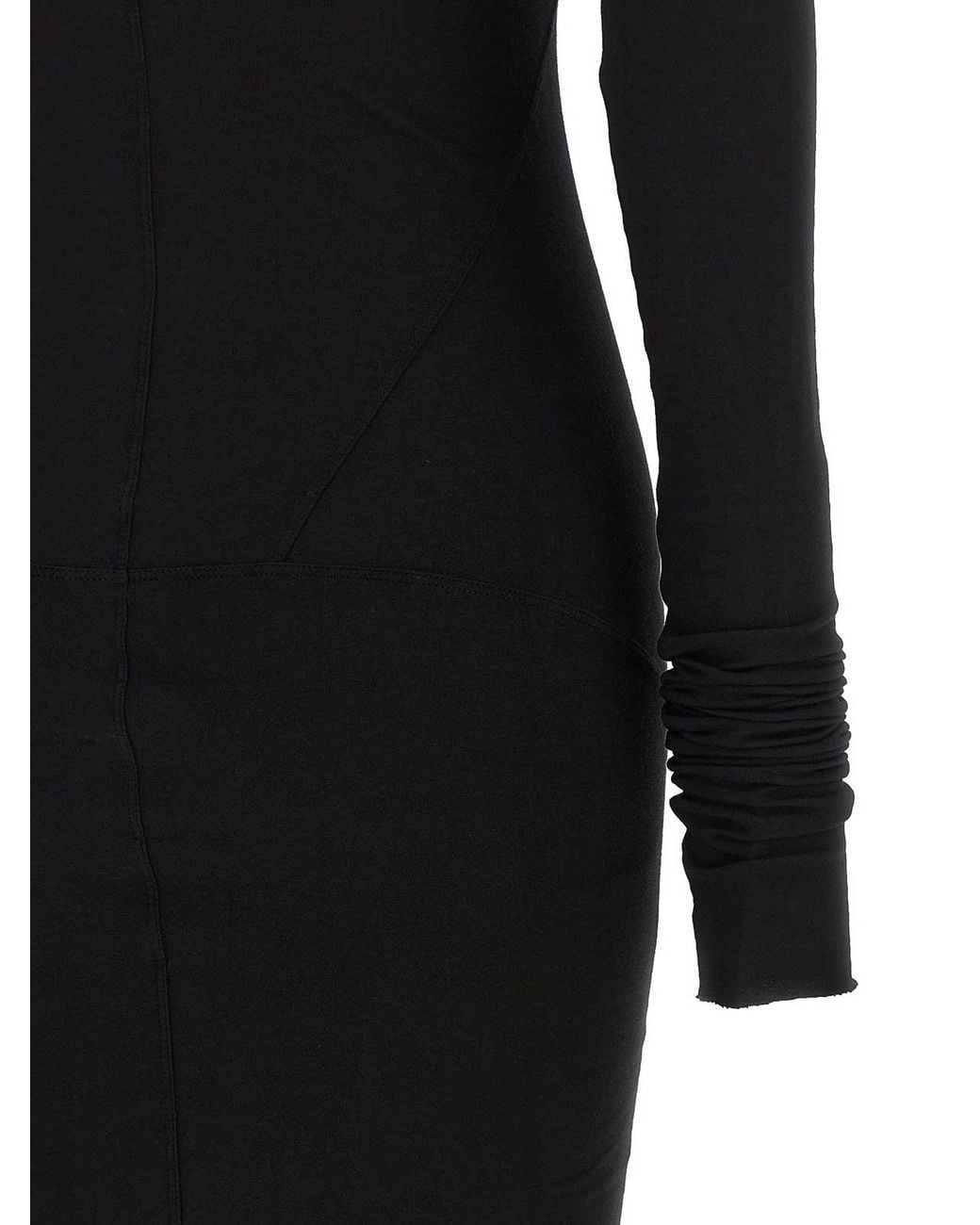 Rick Owens Black Simple Edfu Gown Dress