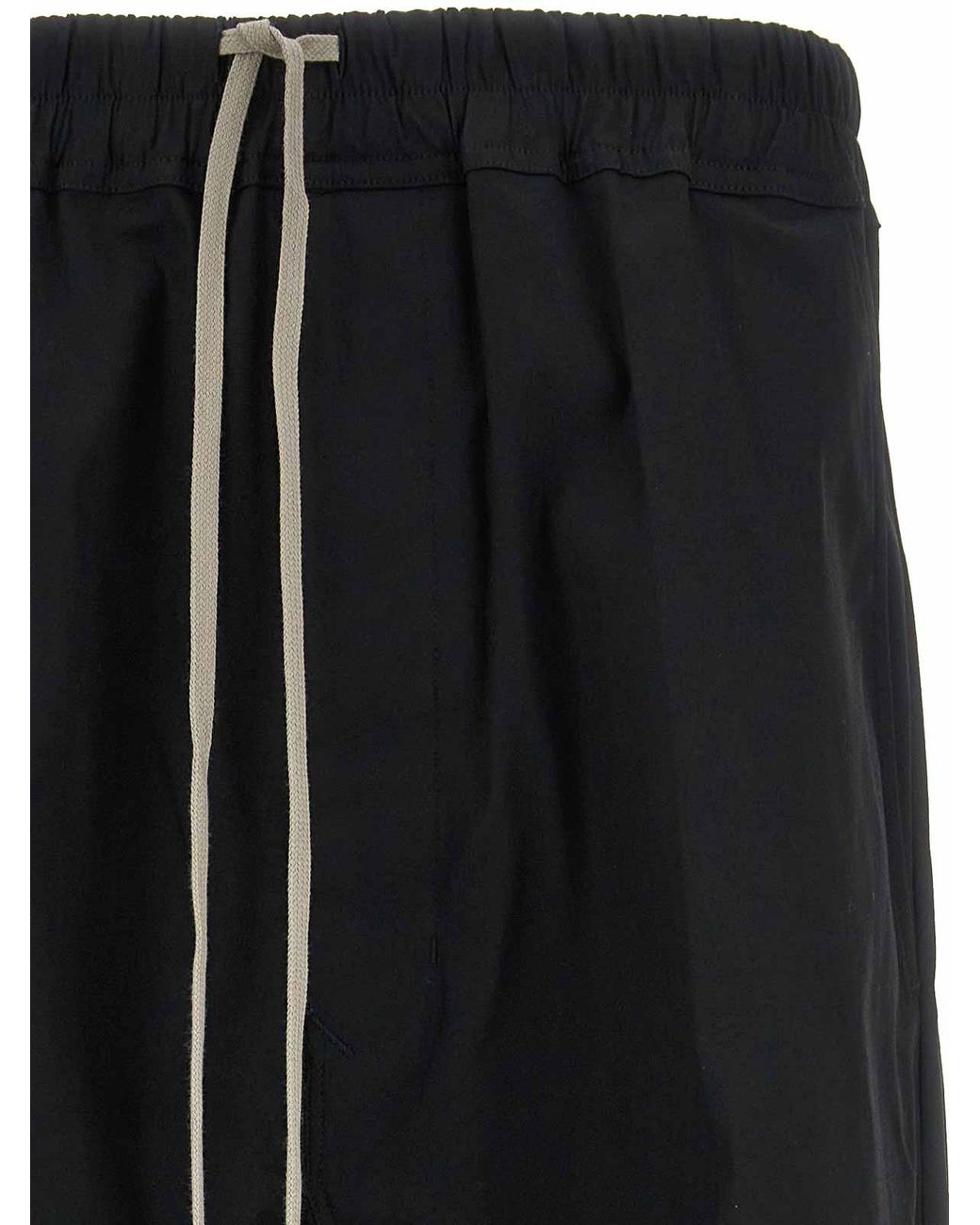 Rick Owens Black Drawstring Cropped' Pants for men