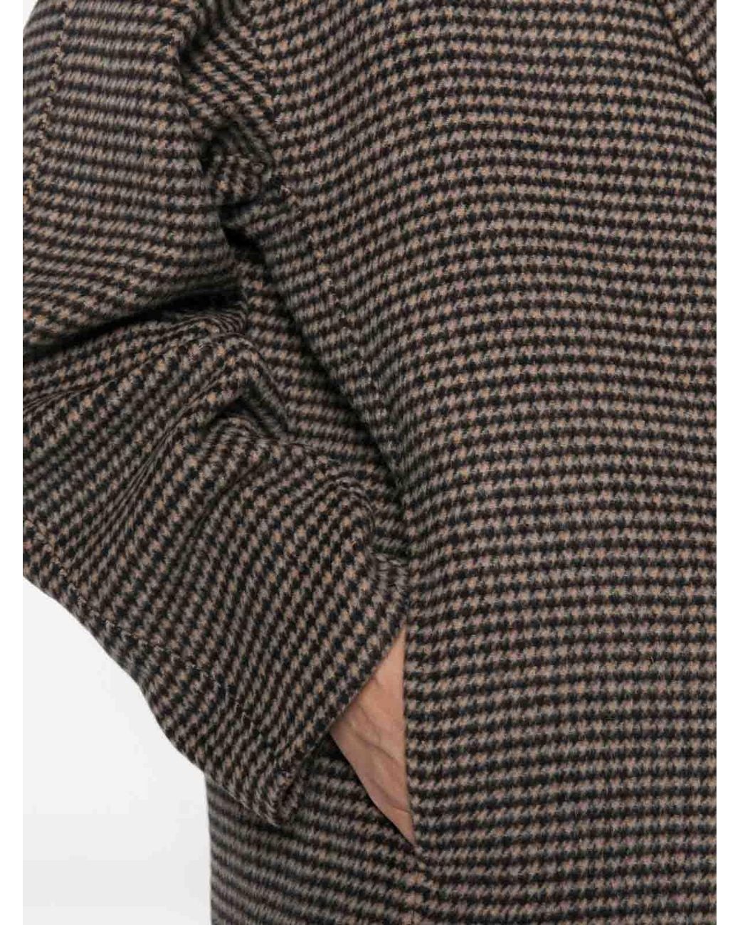 Soft Goat Gray Wool Double-Breasted Coat