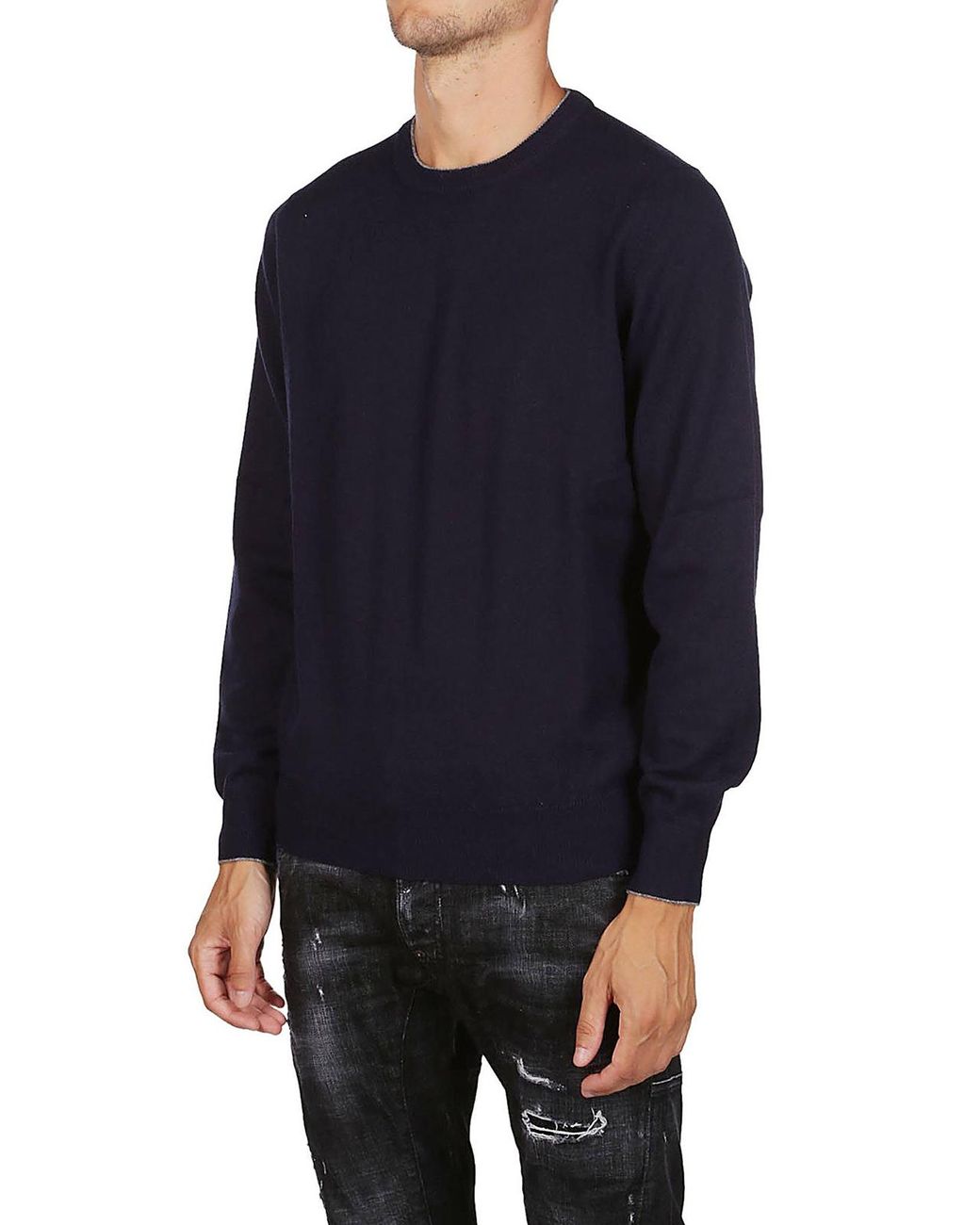 Suéter Cuello Redondo Brunello Cucinelli de hombre de color Blue