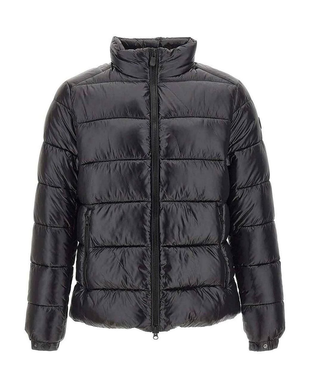 Save The Duck Gray Jobim Lacquer-Effect Down Jacket for men