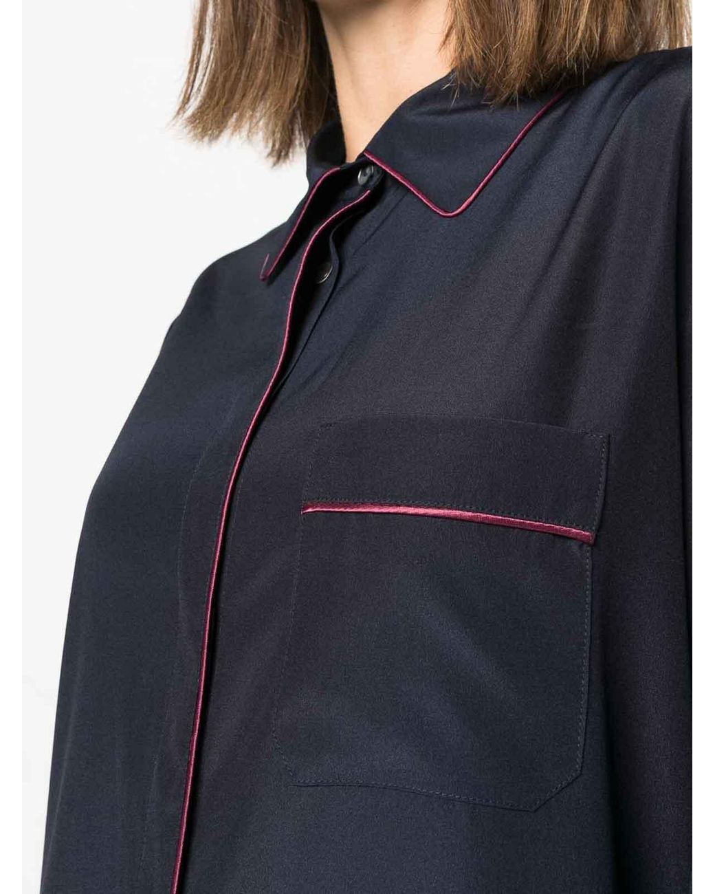 P.A.R.O.S.H. Blue Etail Button-Up Shirt