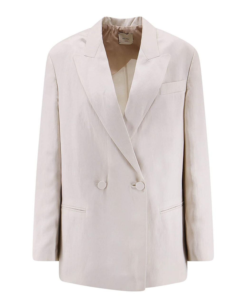Alysi White Double-Breasted Blazer