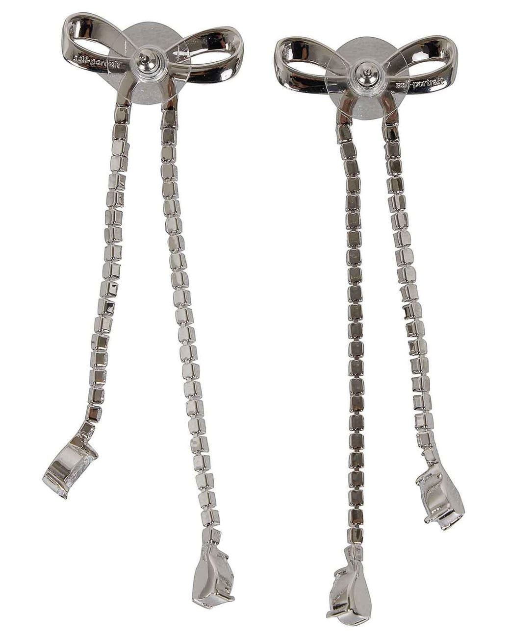 Self-Portrait White Bow Dangle Earring