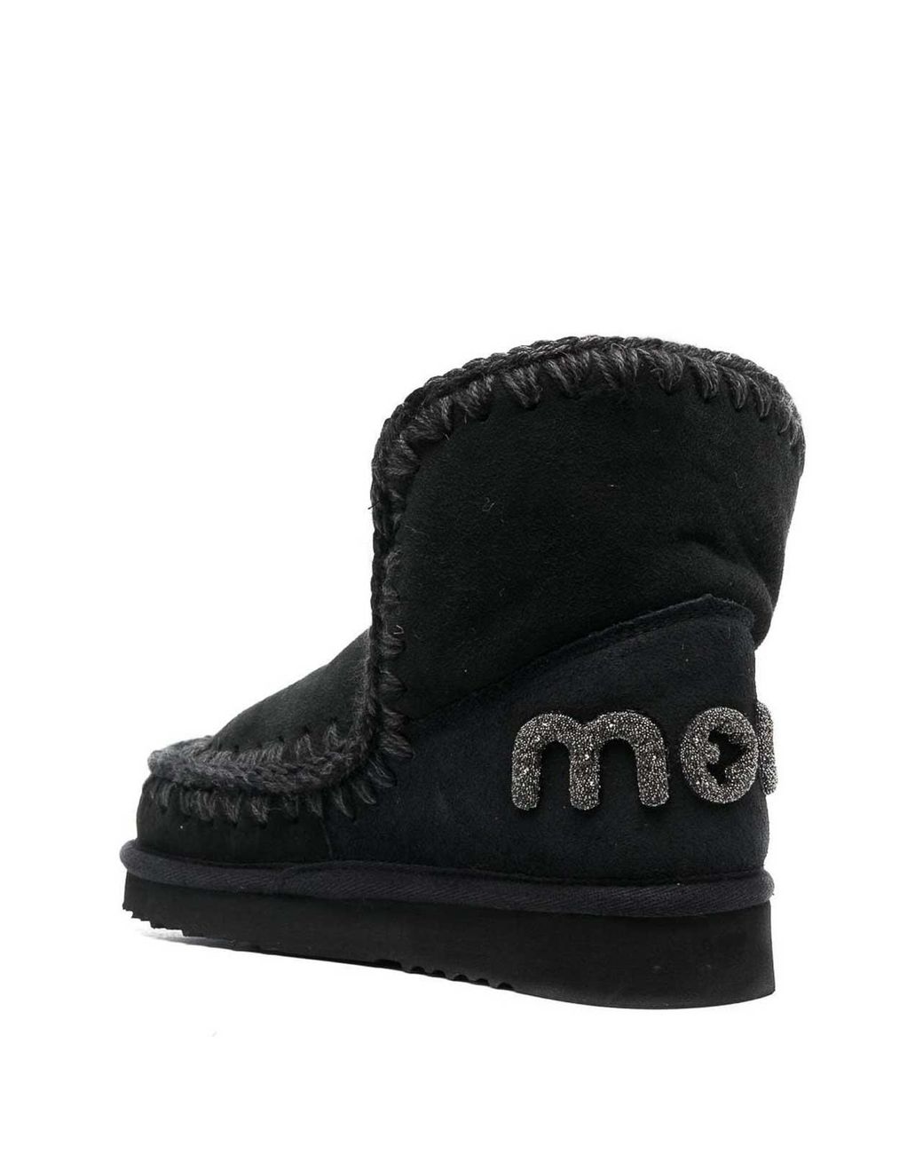 Mou Black Eskimo 18 Glitter Logo Boots