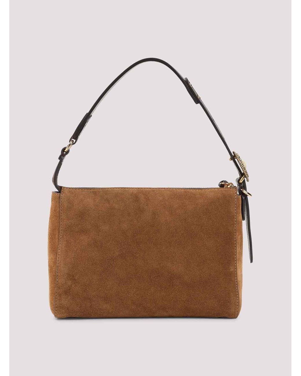 Etro Brown Hobo Suede Shoulder Bag