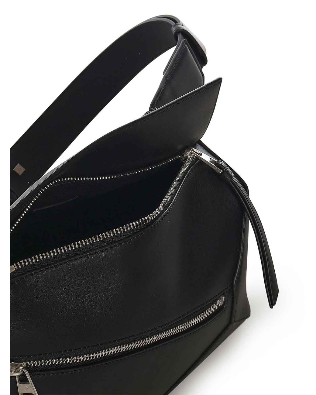 Loewe Black Puzzle Edge Small Leather Bum Bag for men