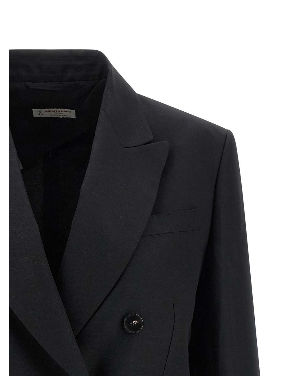 Alberto Biani Black Linen Viscose Blazer