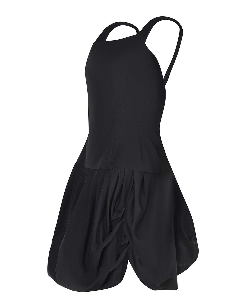 Magda Butrym Black Dress Made Of Polyester