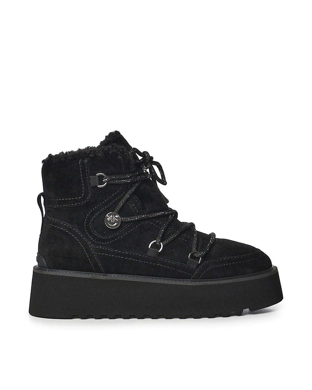 Pinko Black Martina Suede Ankle Boot