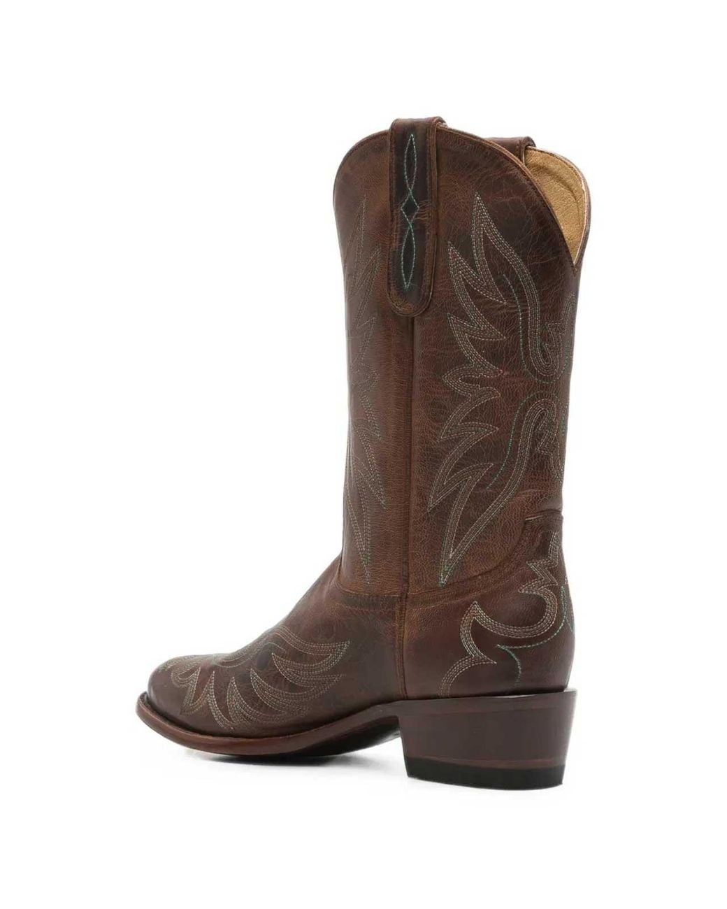 Mexicana Brown Embroidered Ankle Boots