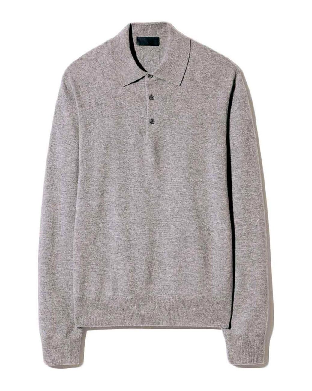 Nili Lotan Gray 'Jovan' Polo Neck Sweater