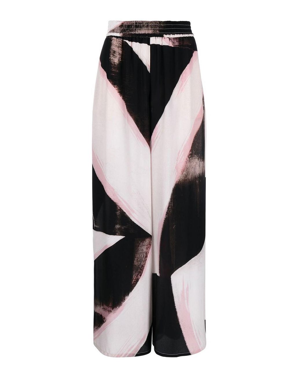 McQueen Black High-Waisted Wide-Leg Wool Trousers