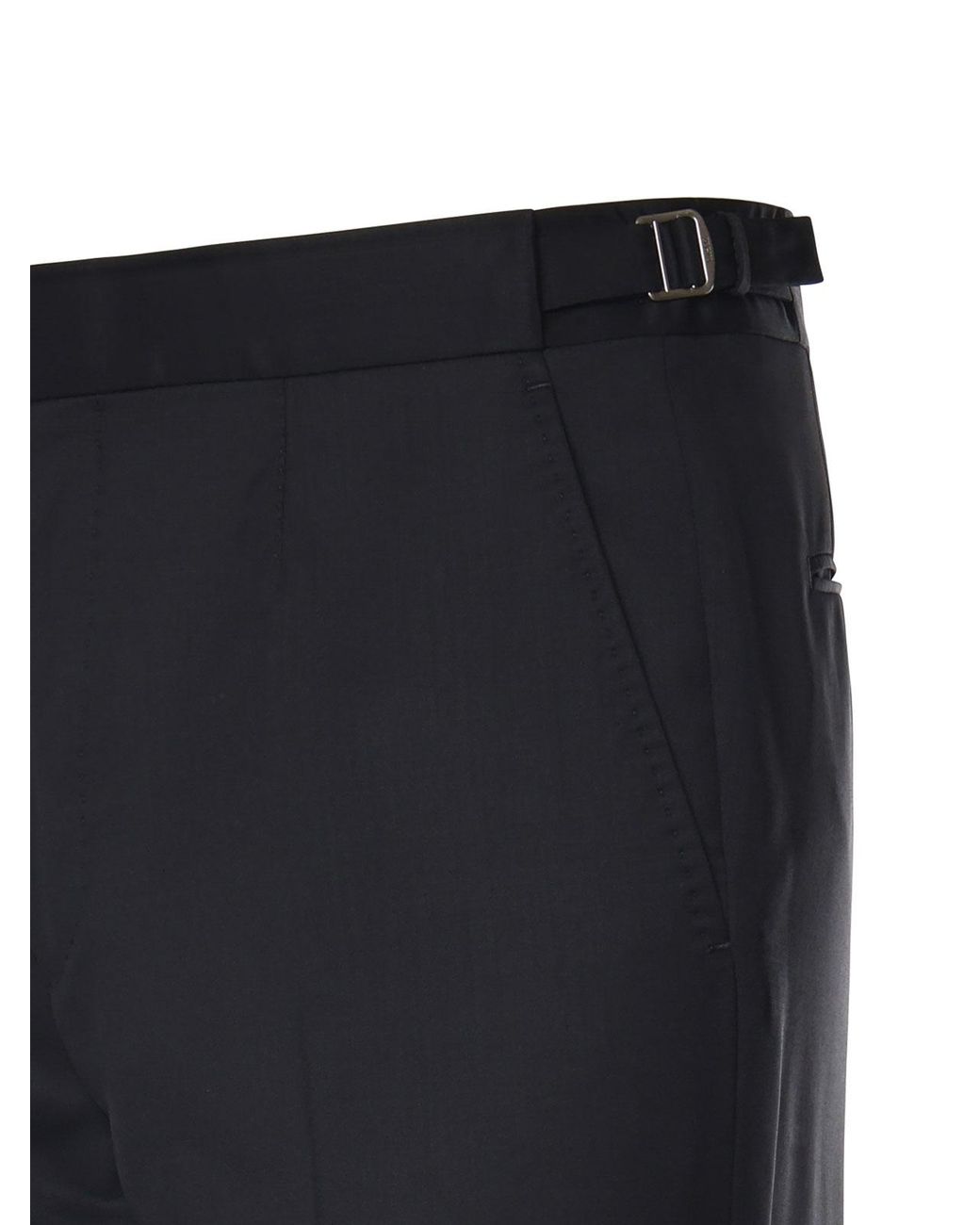 Zegna Blue Tailored Wool Trousers for men