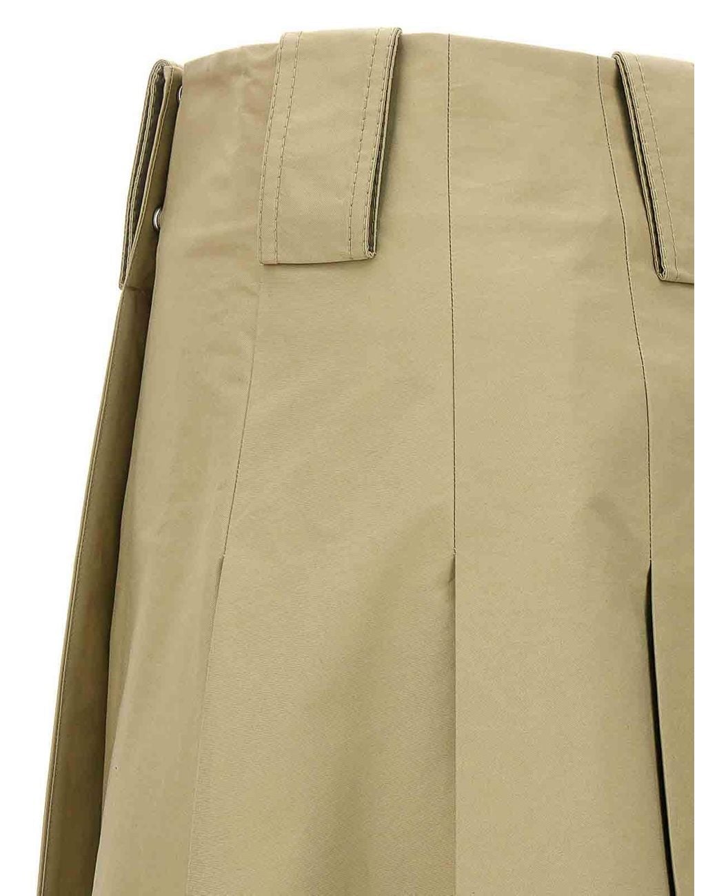 Burberry Natural Pleated Skirt