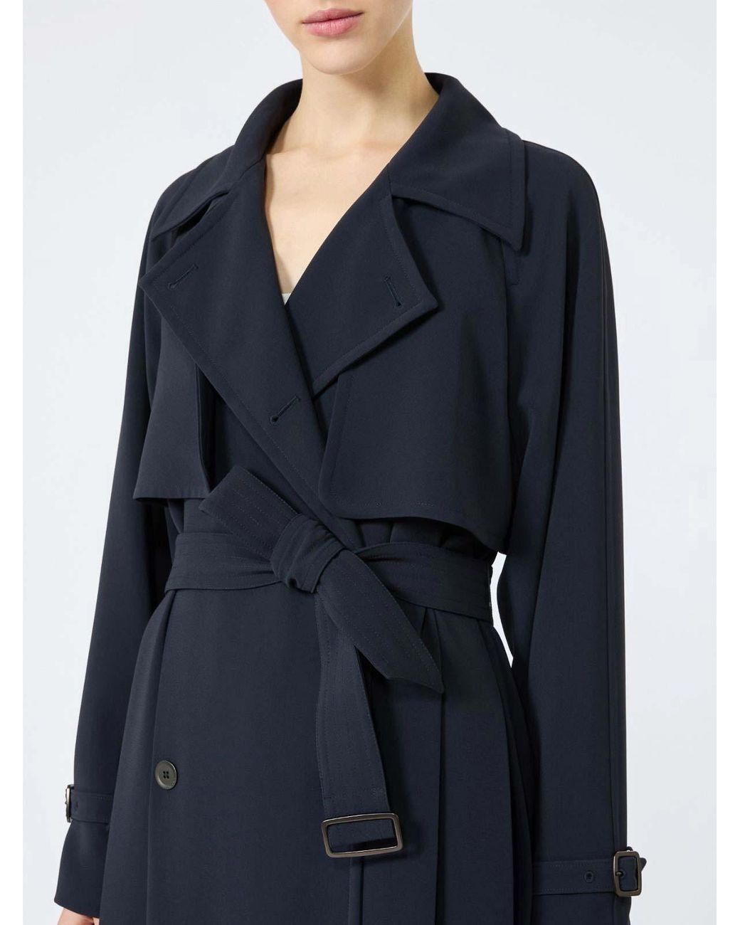 Max Mara Blue Licata Trench Coat