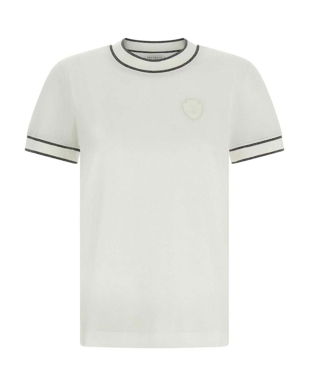 Brunello Cucinelli White Sparkling Cotton T-Shirt
