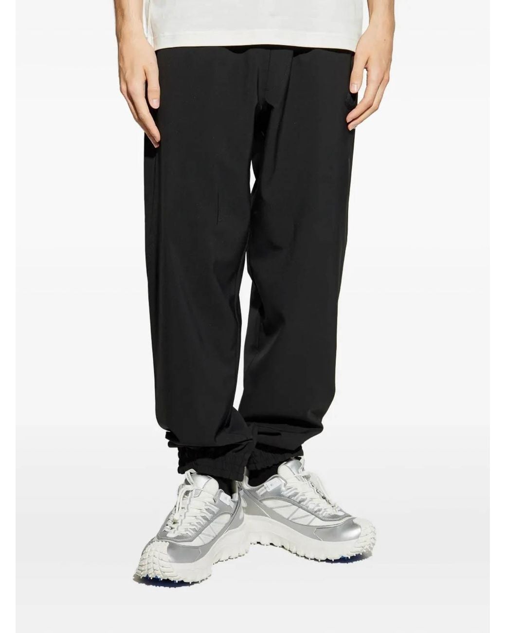 Moncler Black Classic Fit Trousers for men