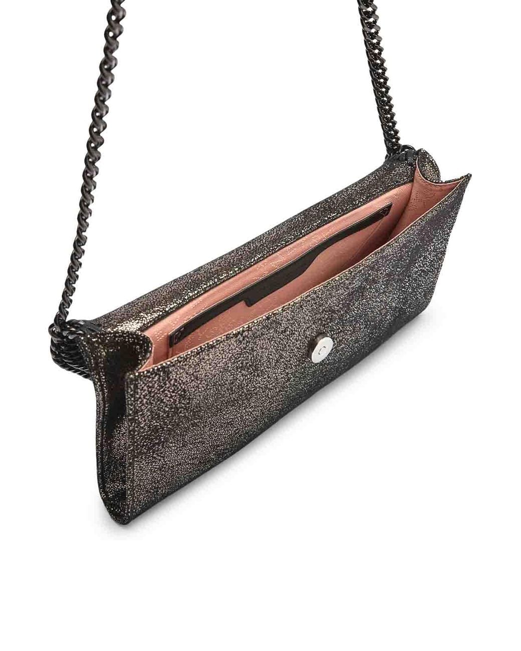 Stella McCartney Gray Falabella Wallet Crossbody Bag