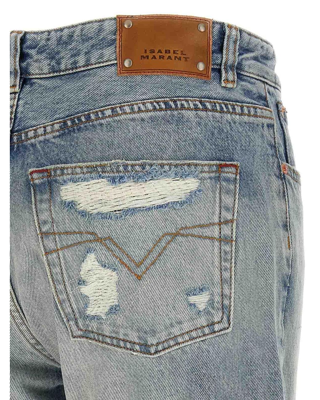 Isabel Marant Blue Daya Cropped Jeans