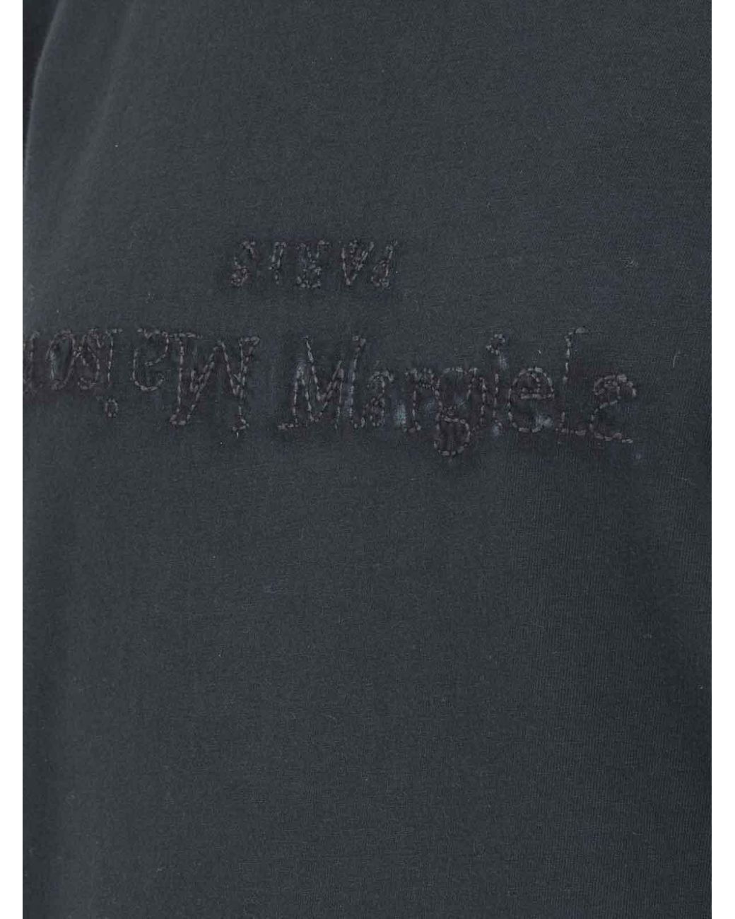 Maison Margiela Gray Logo Cotton T-Shirt