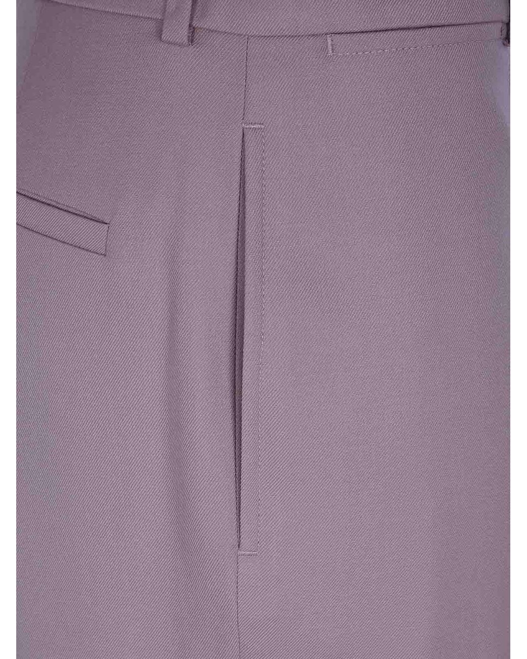 Chloé Purple Flare Leg Trousers