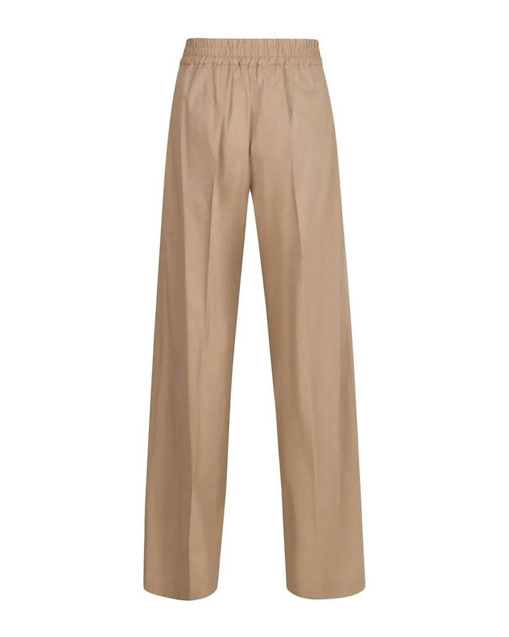 P.A.R.O.S.H. Natural Cotton Wide-Leg Trousers