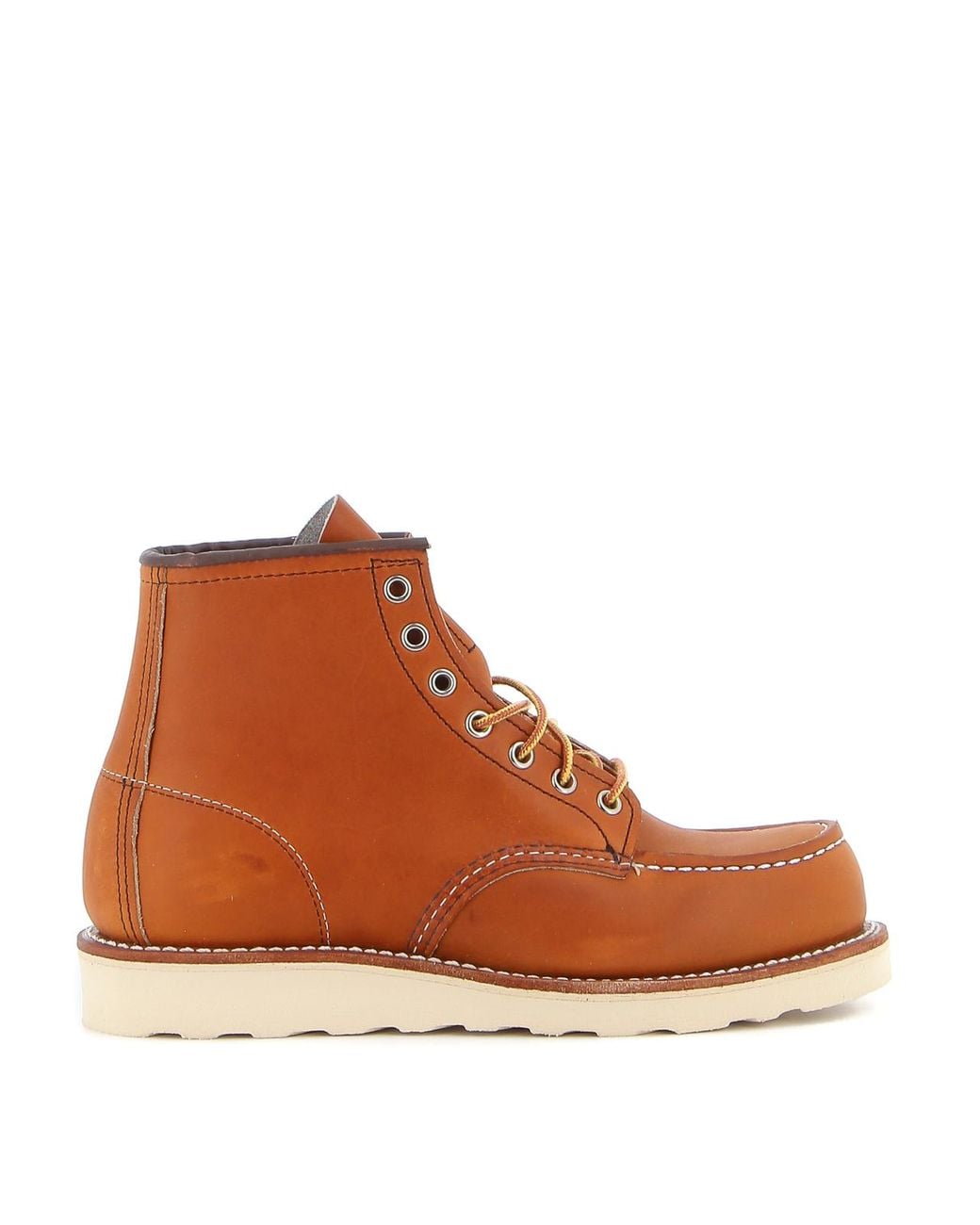 Red Wing Brown 6-Inch Moc Toe Leather Boot for men