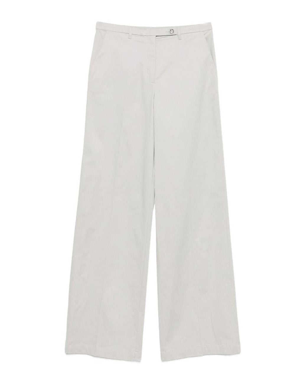 Emporio Armani White Cotton Trousers