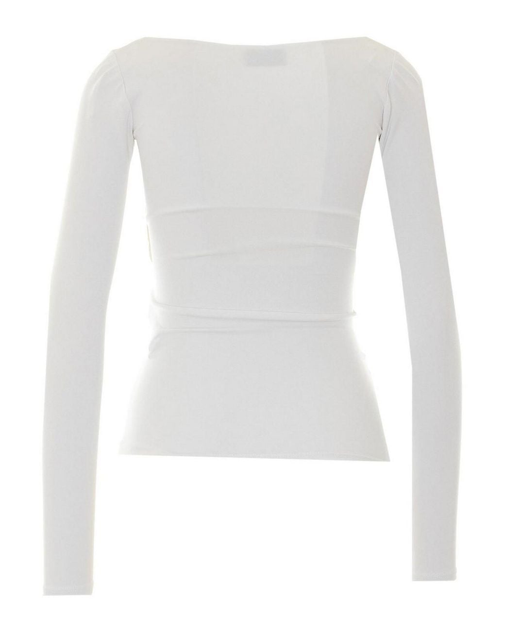 Elisabetta Franchi White Long Sleeves Top