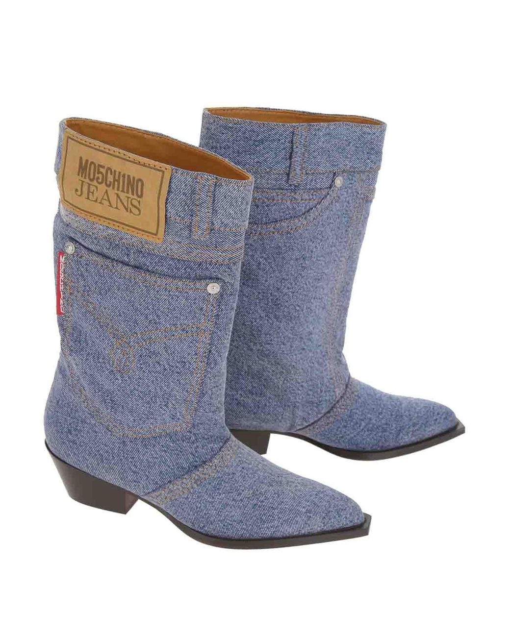 Moschino Blue Denim Boots