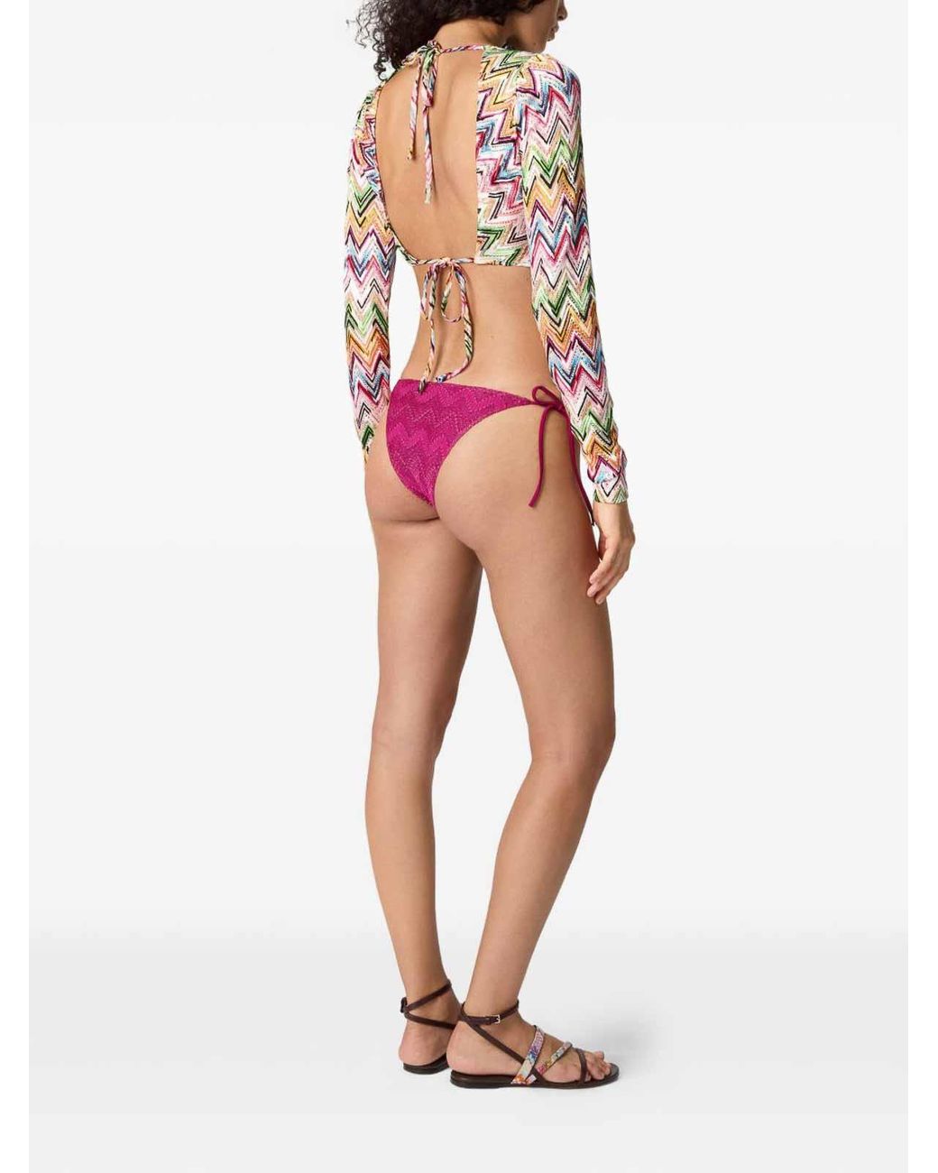Missoni White And Long-Sleeve Crop Top