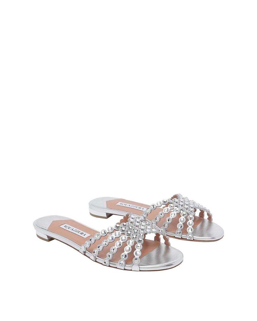 Aquazzura White Tequila Flat Sandals