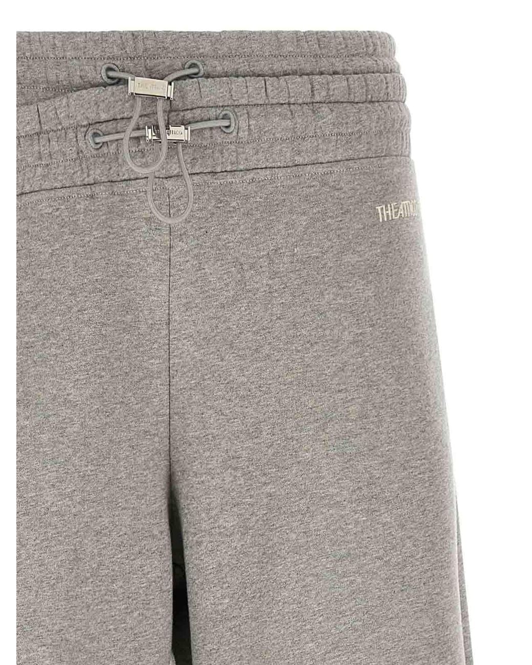 The Attico Gray Asymmetrical Double Waist Trousers