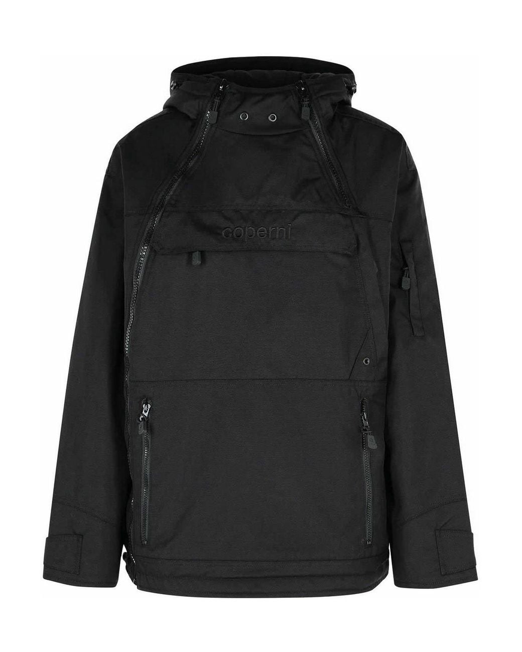 Coperni Black Asymmetric Polyamide Jacket